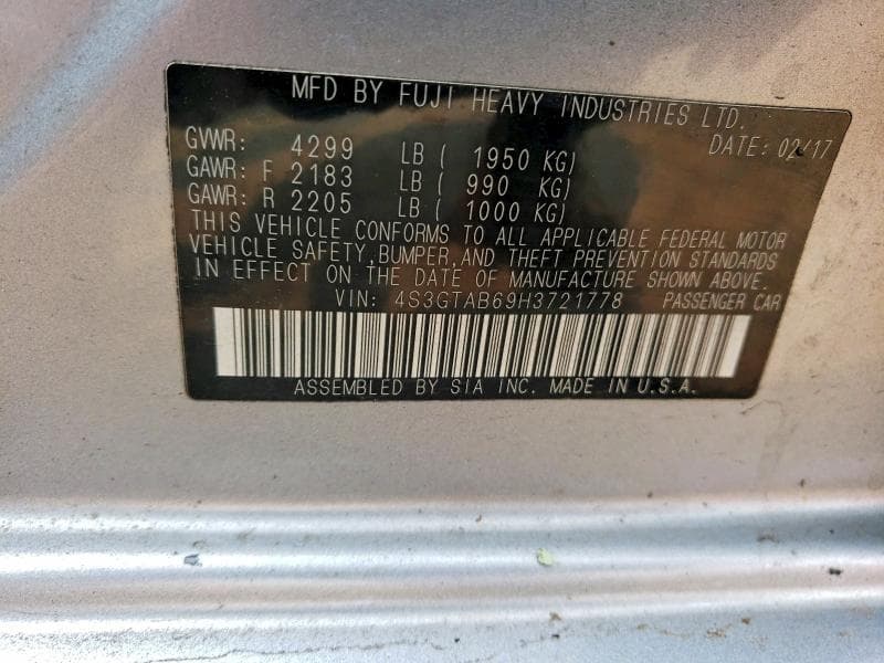 2017 SUBARU IMPREZA PREMIUM 12