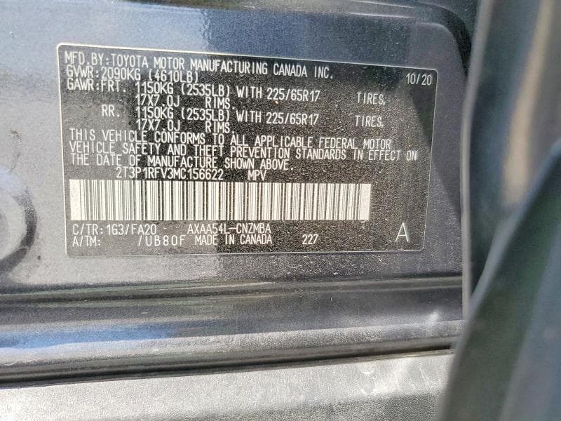 2021 TOYOTA RAV4 XLE 12