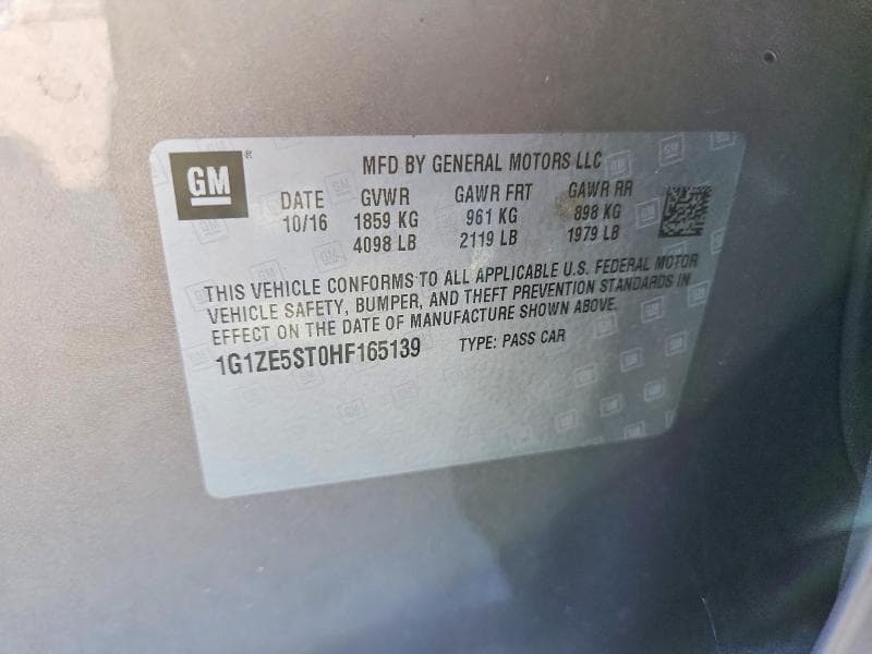 2017 CHEVROLET MALIBU LT 12