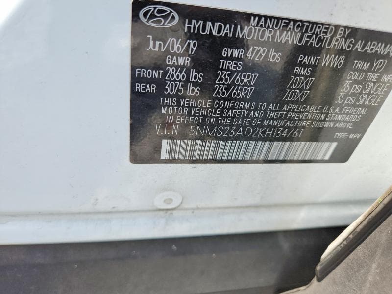 2019 HYUNDAI SANTA FE SE 13