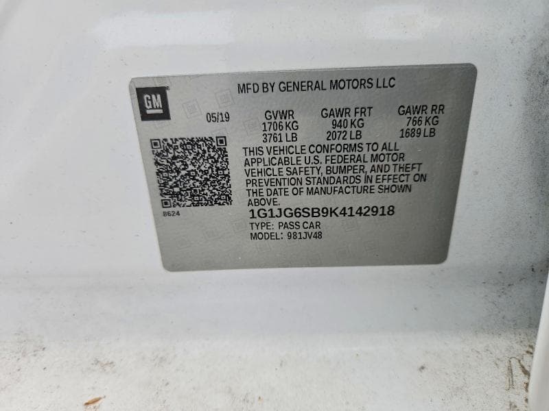 2019 CHEVROLET SONIC 12