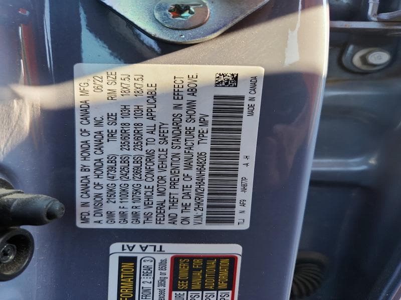 2022 HONDA CR-V EXL 13