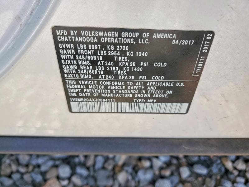 2018 VOLKSWAGEN ATLAS SEL 14