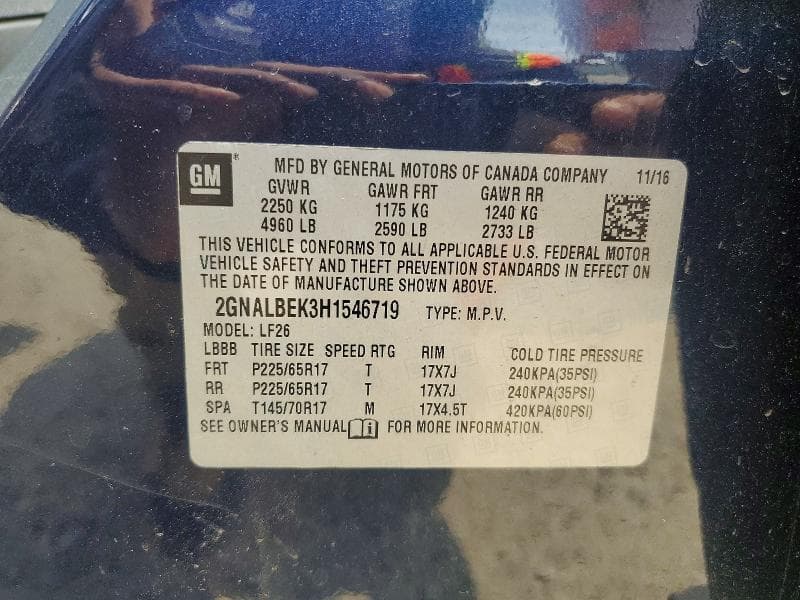 2017 CHEVROLET EQUINOX LS 13