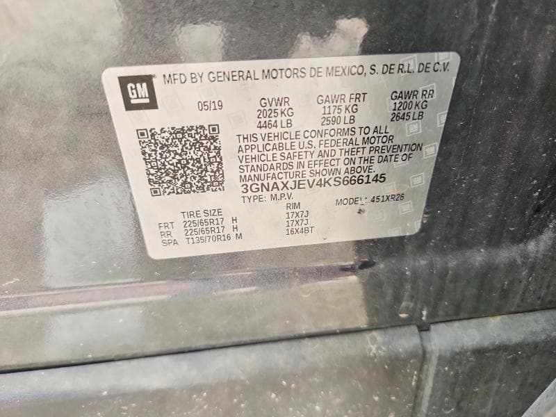 2019 CHEVROLET EQUINOX LT 13