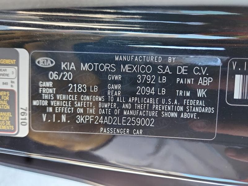 2020 KIA FORTE LXS 13