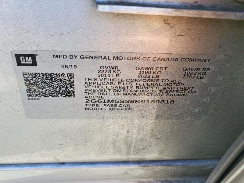 2019 CADILLAC XTS LUXURY 12