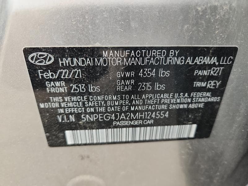 2021 HYUNDAI SONATA SE 12
