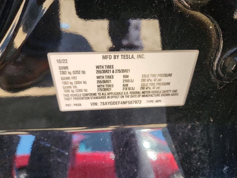 2022 TESLA MODEL Y 12