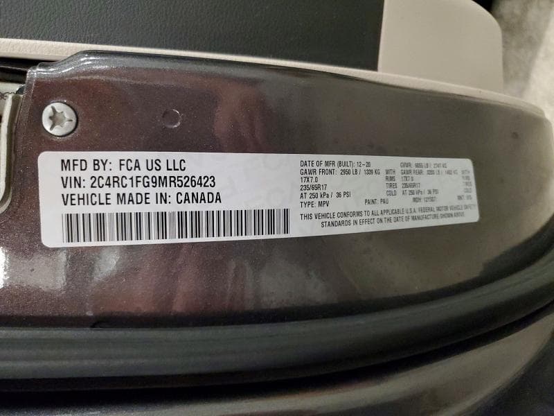 2021 CHRYSLER PACIFICA TOURING 14
