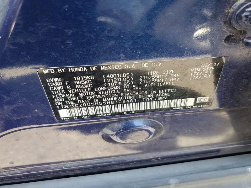 2017 HONDA HR-V EX 13