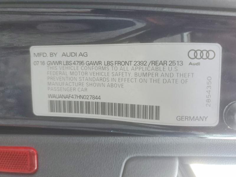 2017 AUDI A4 PREMIUM 13