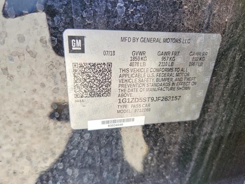 2018 CHEVROLET MALIBU LT 12