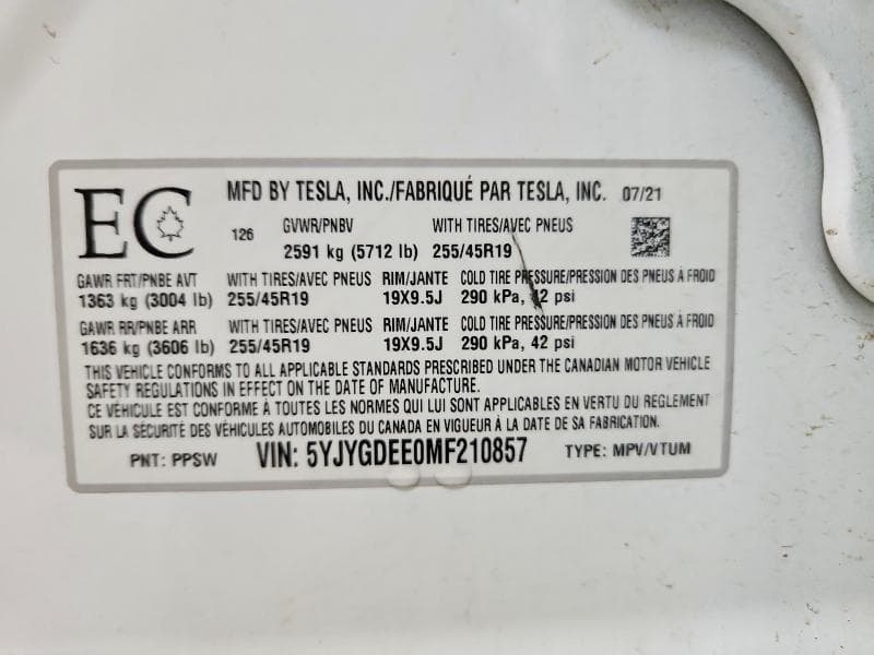 2021 TESLA MODEL Y 13