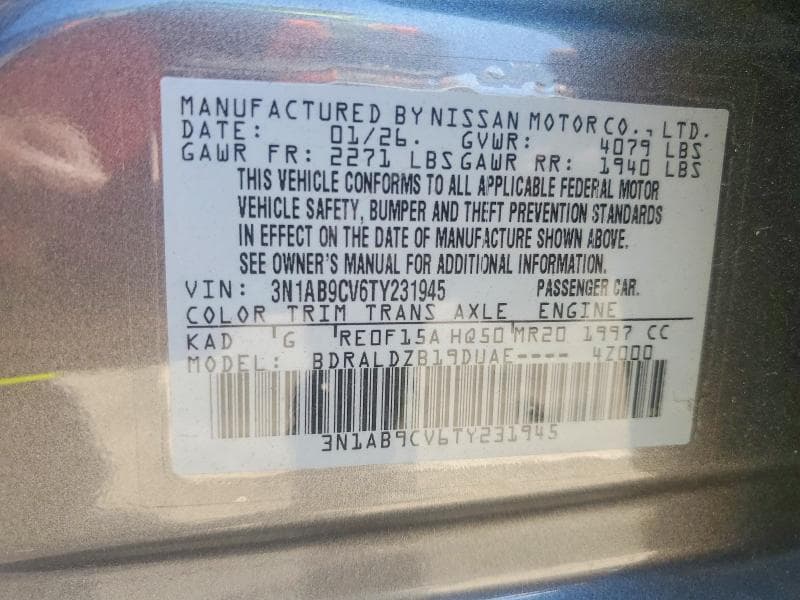 2026 NISSAN SENTRA SV 12