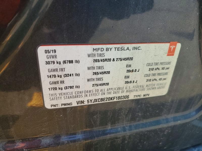 2019 TESLA MODEL X 13