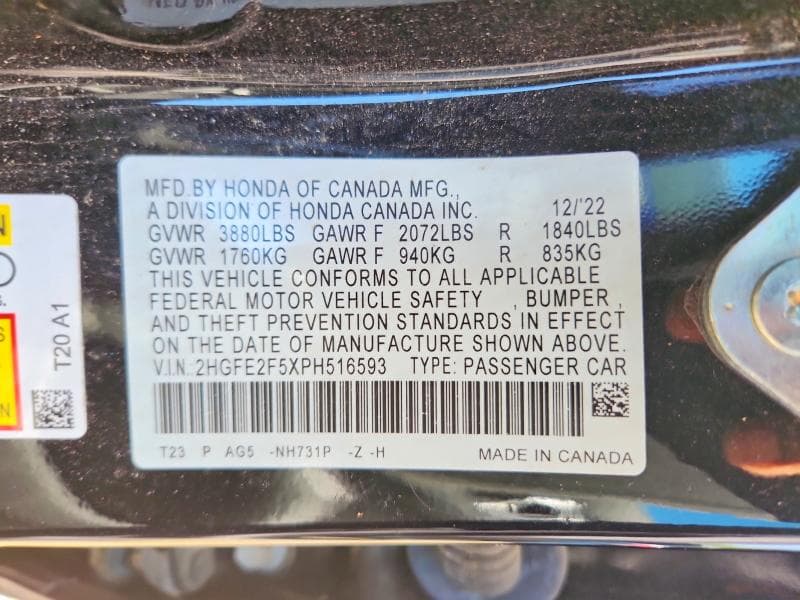 2023 HONDA CIVIC SPORT 12