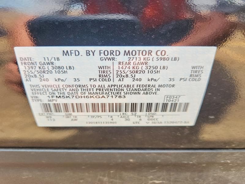 2019 FORD EXPLORER XLT 13
