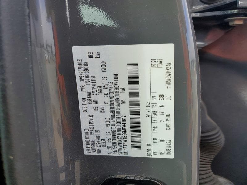 2021 FORD F150 SUPERCREW 12
