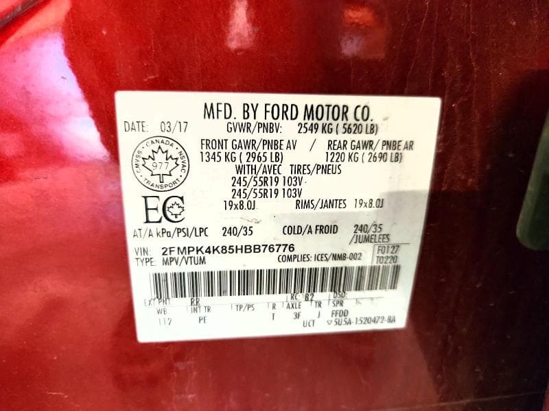 2017 FORD EDGE TITANIUM 13