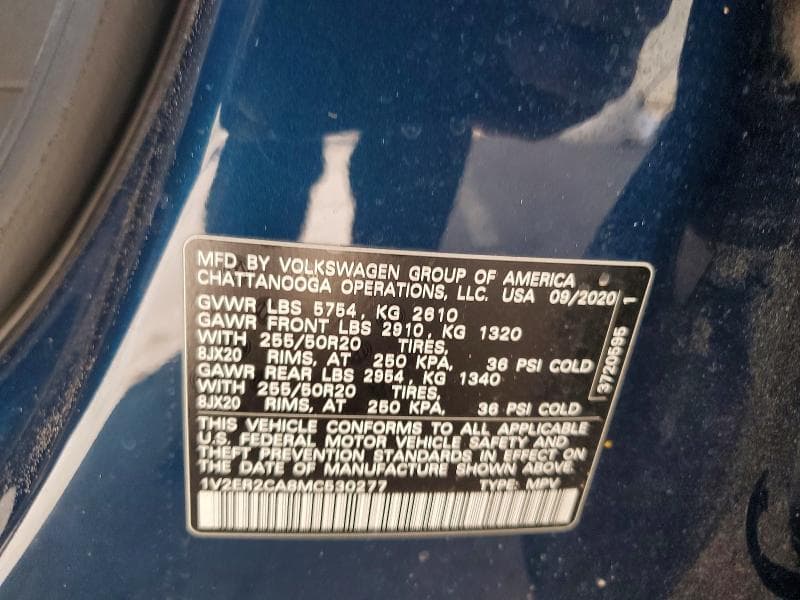 2021 VOLKSWAGEN ATLAS SEL 13