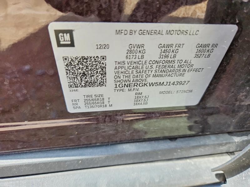 2021 CHEVROLET TRAVERSE LT 12