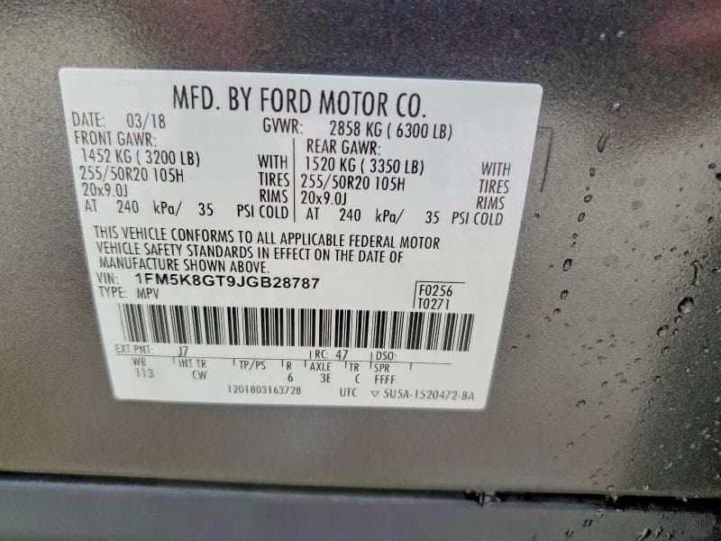 2018 FORD EXPLORER SPORT 13