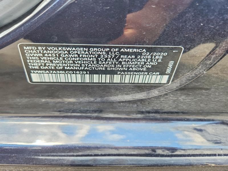 2020 VOLKSWAGEN PASSAT SE 12