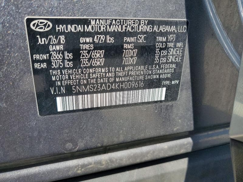 2019 HYUNDAI SANTA FE SE 14