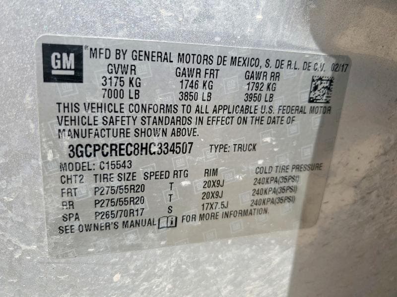 2017 CHEVROLET SILVERADO C1500 LT 12