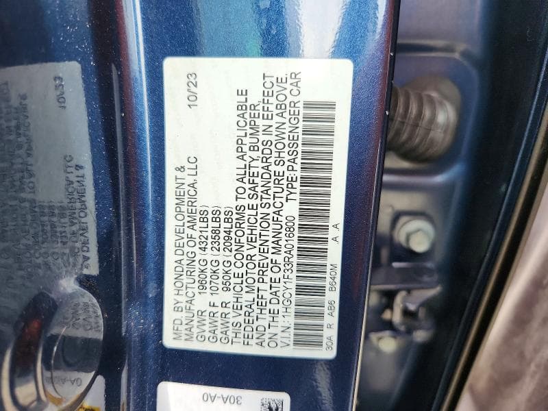 2024 HONDA ACCORD EX 12