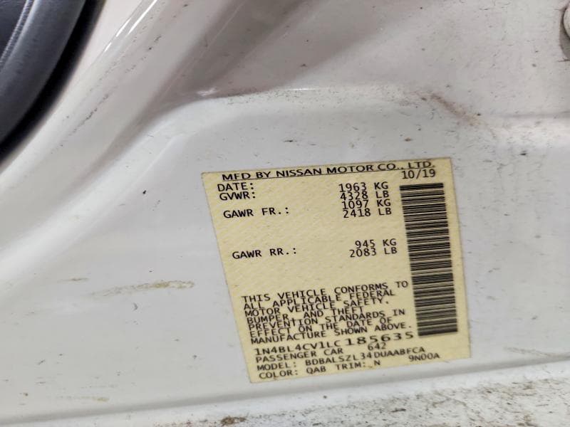 2020 NISSAN ALTIMA SR 13