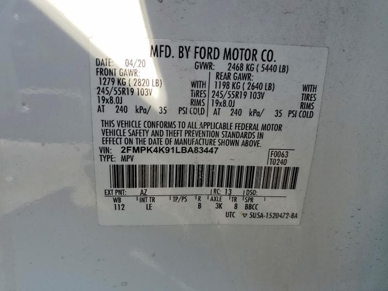 2020 FORD EDGE TITANIUM 13