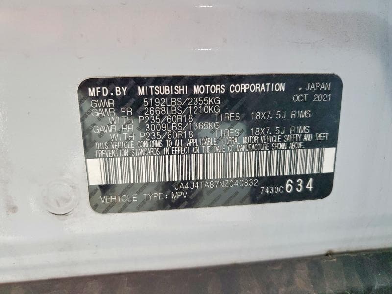 2022 MITSUBISHI OUTLANDER ES 13