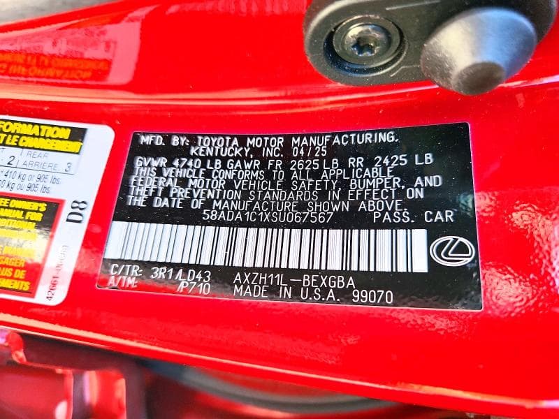 2025 LEXUS ES 300H BASE 12