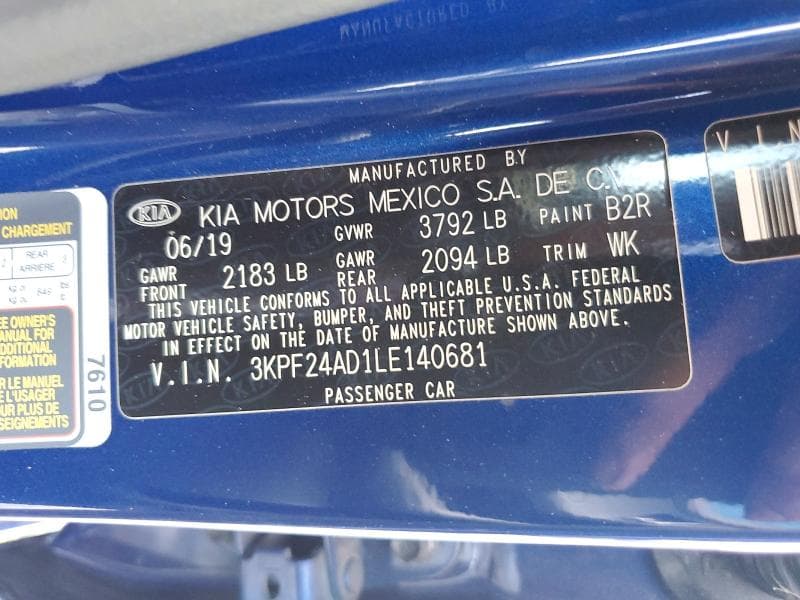 2020 KIA FORTE LXS 13