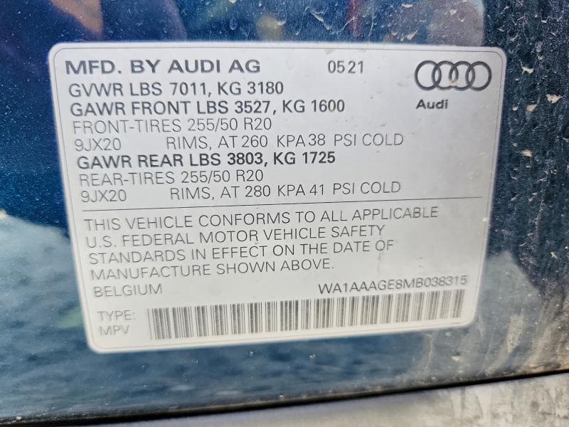 2021 AUDI E-TRON PREMIUM 14