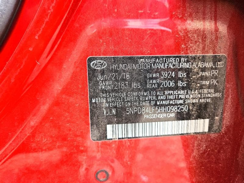 2017 HYUNDAI ELANTRA SE 13
