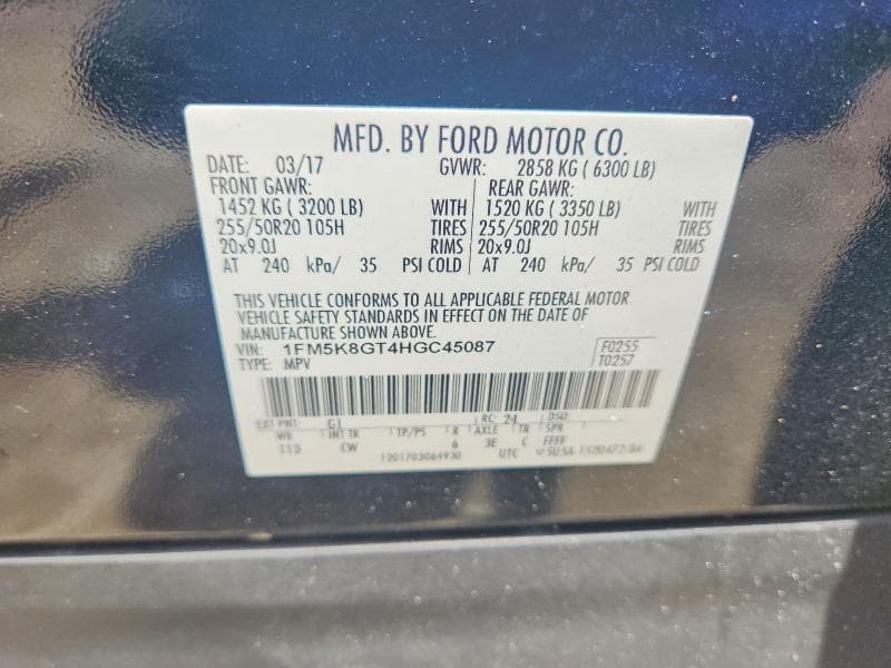 2017 FORD EXPLORER SPORT 13