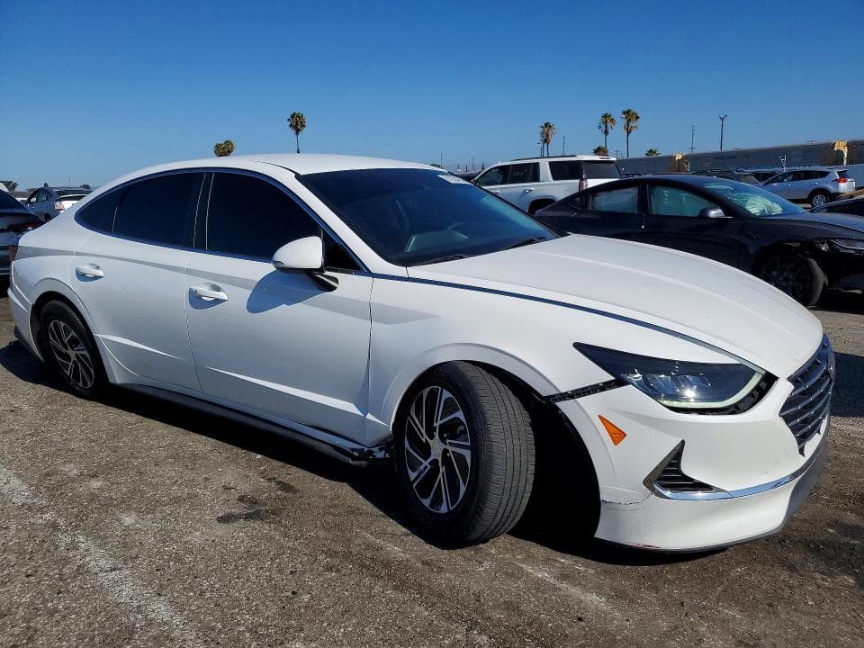 2021 HYUNDAI SONATA HYBRID BLUE 4