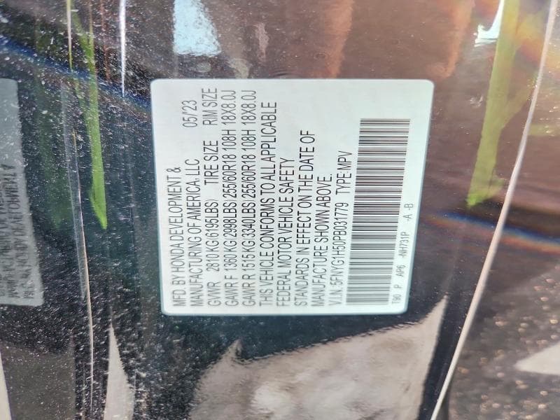2023 HONDA PILOT EXL 14