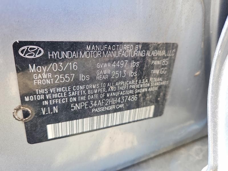2017 HYUNDAI SONATA SPORT 13