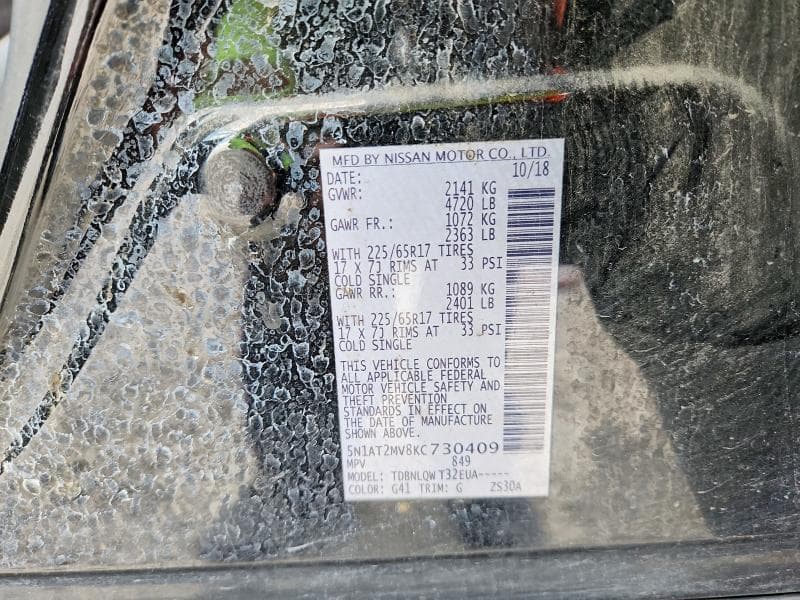 2019 NISSAN ROGUE SV 13