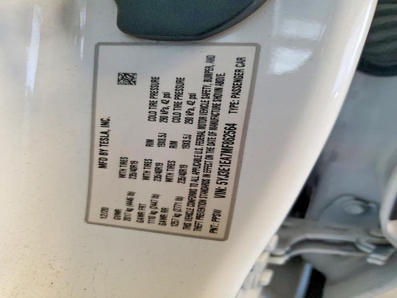 2021 TESLA MODEL 3 12