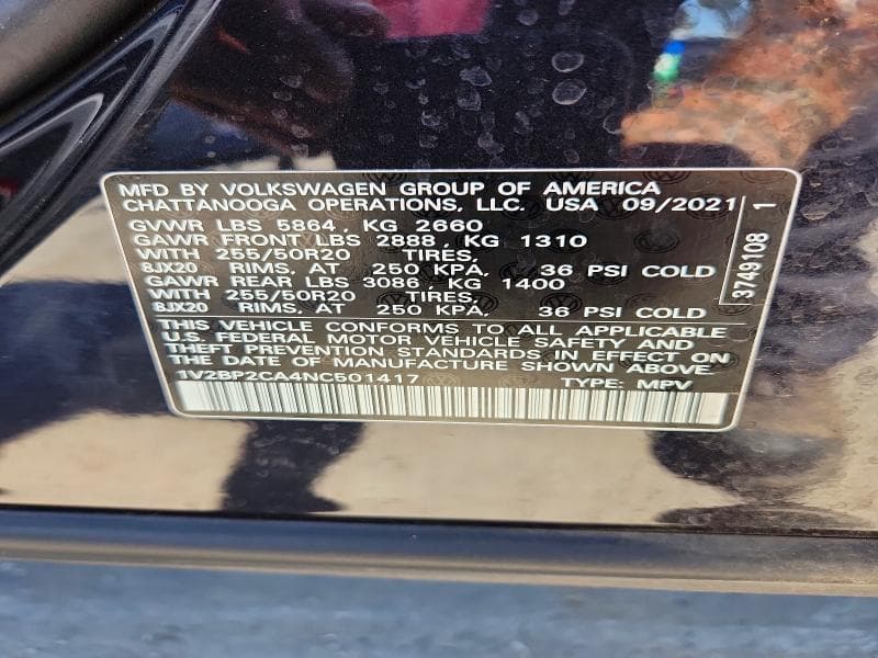 2022 VOLKSWAGEN ATLAS SEL 13
