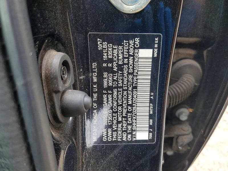 2018 HONDA CIVIC LX 12