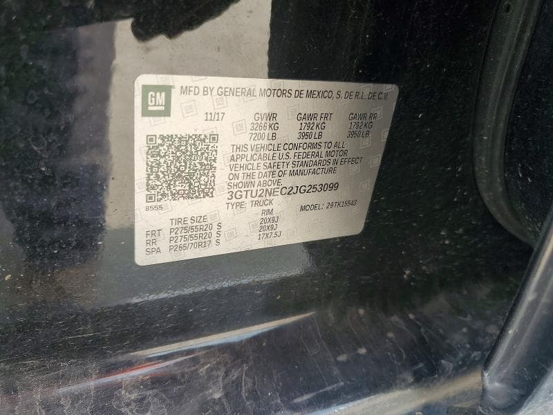 2018 GMC SIERRA K1500 SLT 12
