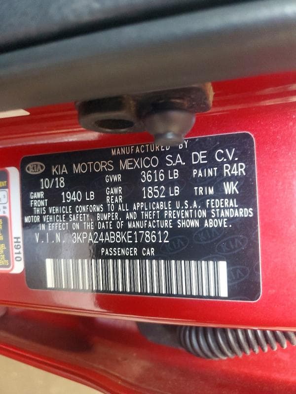 2019 KIA RIO S 13