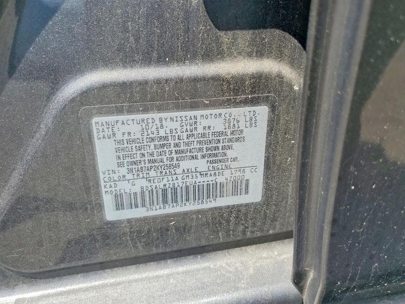 2019 NISSAN SENTRA SR 12
