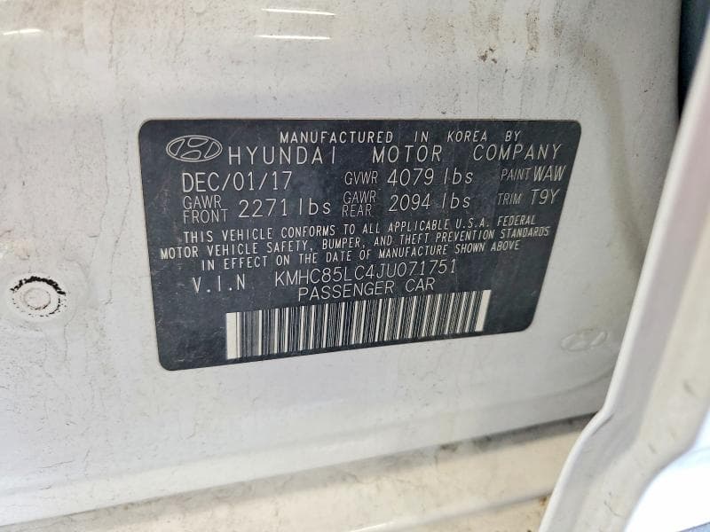 2018 HYUNDAI IONIQ LIMITED 12